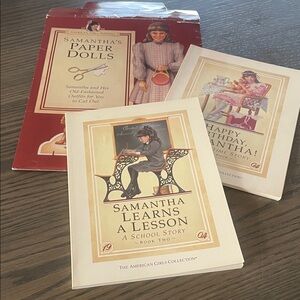 American Girls Collection Book Set Samantha Books And Vintage Paper doll Set